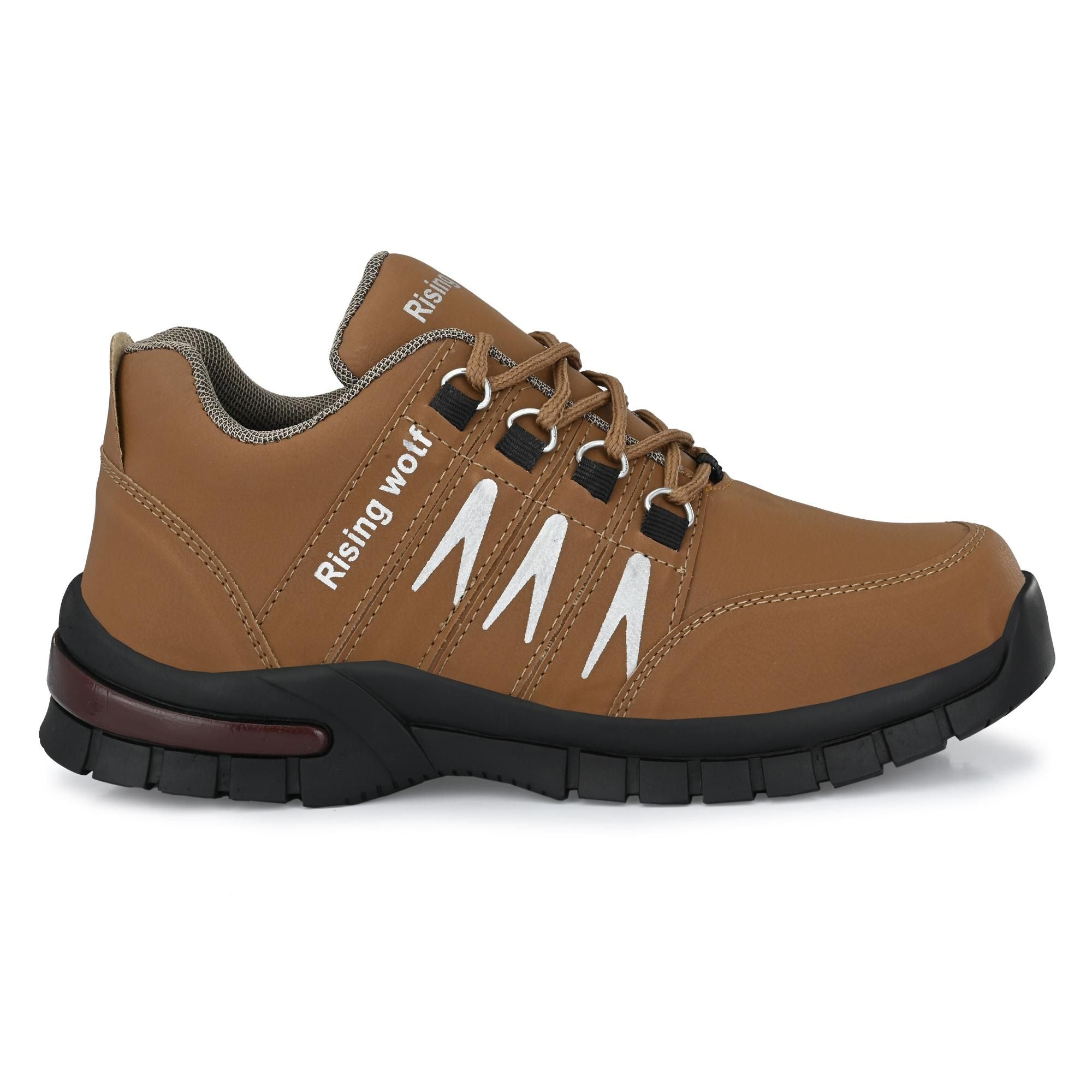 Men's Synthetic Leather Lightweight Casual Shoe Brown