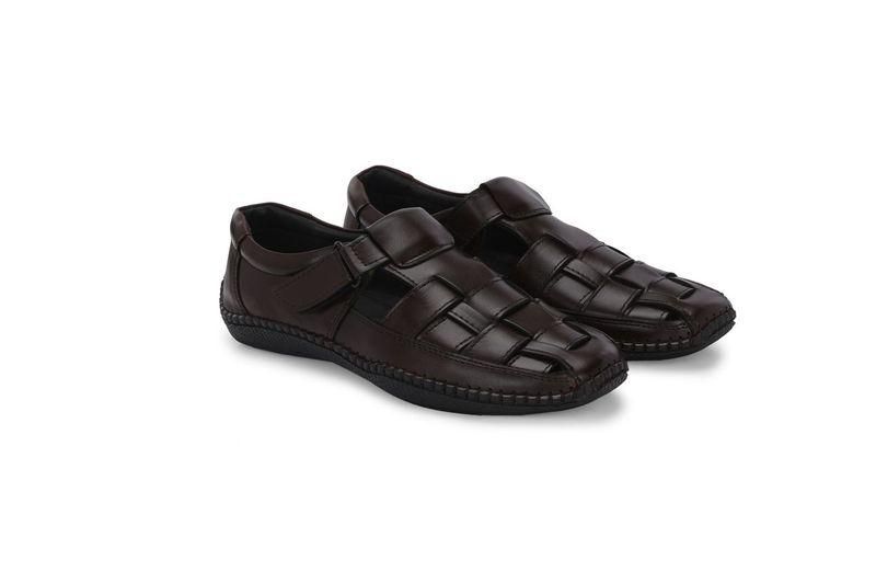 Mens Dreamers Brown  Leather Slippers